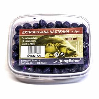 Kingfisher Extrudovaná nástraha v dipu 100ml Příchuť: Švestka