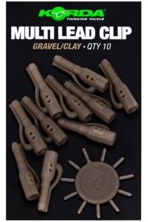 Korda Závěsky Multi Lead Clip 10 ks Barva: Gravel/Clay
