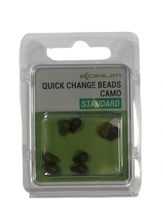 Korum Rychlovýměnné Zarážky Quick Change Beads Camou 8ks Velikost: Standard