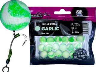 LK Baits Plovoucí Boilie PopUp Extra Garlic Průměr: 14mm, Počet kusů: 18ks