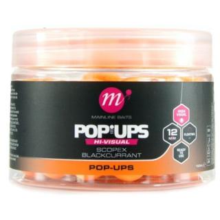 Mainline Plovoucí Boilie High Visual Mini Pop Ups Scopex Blackcurrant Průměr: 12mm, Objem: 150ml