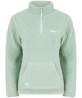 Navitas Mikina Womens Sherpa Pullover Light Green Velikost: 2XL