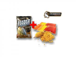 Poseidon Baits Krmítková Směs Champion Feeder Pellet Edition + Liquid 980g Příchuť: Feeder Carp - 80 mango