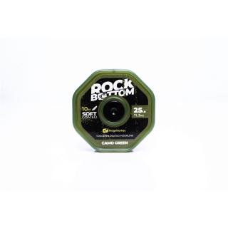RidgeMonkey Šňůrka RM-Tec Rock Bottom Tungsten Coated Soft 25lb 10m Barva: Camo Green