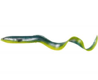 Savage Gear Gumová Nástraha 3D Real Eel Bulk Green Yellow Délka cm: 15cm, Hmotnost: 12g