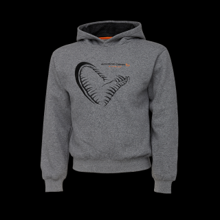 Savage Gear Mikina Junior Jaw Hoodie Grey Melange Velikost: 12-14 let