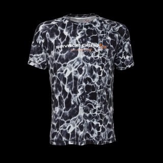 Savage Gear Tričko Night Uv T-Shirt Black Waterprint Velikost: L