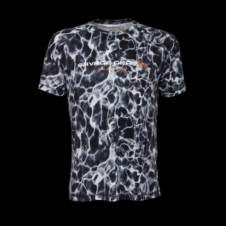 Savage Gear Tričko Night Uv T-Shirt Black Waterprint Velikost: XL