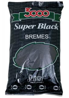 Sensas Krmení 3000 Super Black 1kg Příchuť: Cejn-černý, Hmotnost: 1 kg