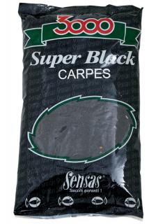 Sensas Krmení 3000 Super Black 1kg Příchuť: Kapr-černý, Hmotnost: 1 kg