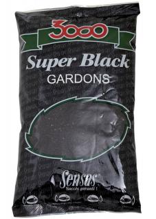 Sensas Krmení 3000 Super Black 1kg Příchuť: Plotice-černý, Hmotnost: 1 kg