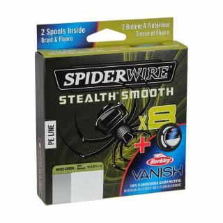 Spiderwire Splétaná Šňůra Stlth Smooth8 Moos Green 150m Nosnost: 10,3kg, Průměr: 0,11mm