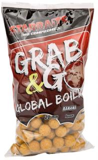 Starbaits Boilie Grab & Go Global Boilies Banana Cream 20mm Hmotnost: 1kg, Průměr: 20mm