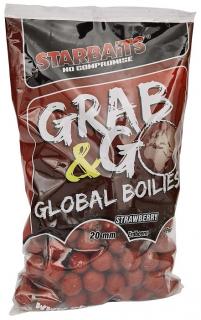 Starbaits Boilie Grab & Go Global Boilies Strawberry Jam Hmotnost: 1kg, Průměr: 24mm