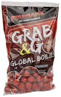 Starbaits Boilie Grab & Go Global Boilies Strawberry Jam Hmotnost: 2,5kg, Průměr: 20mm