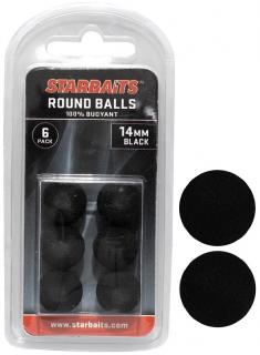 Starbaits Plovoucí Kulička Round Balls 14mm 6ks Průměr: 14mm, Varianta: Černá