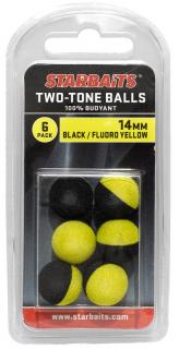 Starbaits Plovoucí Kulička Two Tones Balls 14mm 6ks Průměr: 14mm, Varianta: Černá/žlutá