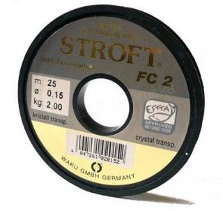 Stroft Fluorcarbon FC2 25m Nosnost: 1,5kg, Průměr: 0,13mm