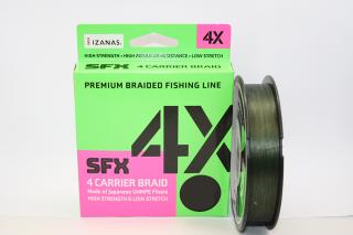 Sufix Pletená Šňůra SFX 4X Vis Green 270m Nosnost: 11,5kg, Průměr: 0,205mm