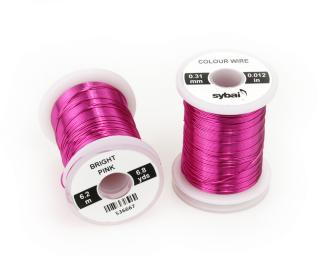 Sybai Drátek Colour Wire Bright Pink Průměr: 0,31mm