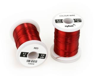 Sybai Drátek Colour Wire Red Průměr: 0,31mm