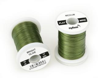 Sybai Drátek Flat Colour Wire Medium Bright Olive