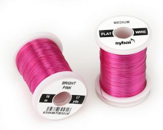 Sybai Drátek Flat Colour Wire Medium Bright Pink