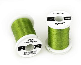 Sybai Drátek Flat Colour Wire Ultrafine Bright Chartreuse