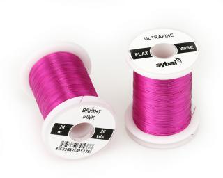 Sybai Drátek Flat Colour Wire Ultrafine Bright Pink