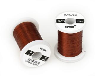 Sybai Drátek Flat Colour Wire Ultrafine Brown