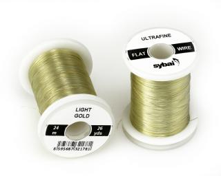 Sybai Drátek Flat Colour Wire Ultrafine Light Gold