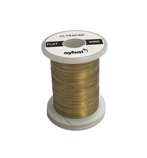 Sybai Drátek Flat Colour Wire Ultrafine Pale Gold