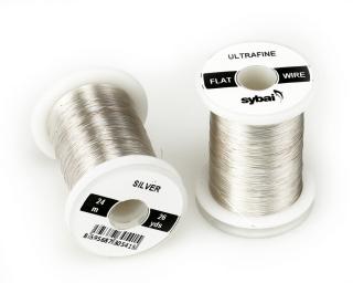 Sybai Drátek Flat Colour Wire Ultrafine Silver