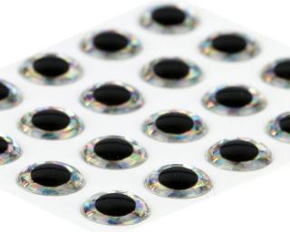 Sybai Epoxidové Oči 3D Epoxy Eyes Holographic Silver Průměr: 2,6mm