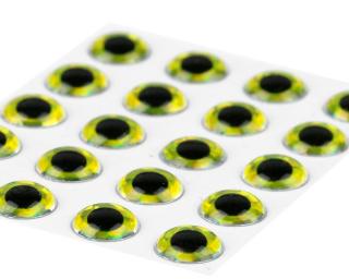 Sybai Epoxidové Oči 3D Epoxy Eyes Holographic Yellow Průměr: 2,6mm