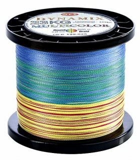 WFT Pletená Šnůra Round Dynamix Multicolor 1m Nosnost: 26kg, Průměr: 0,30mm