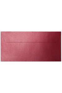 Červené perleťové obálky DL 10 ks 120g/m²