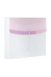 Color Dream box na spisy s gumičkou, A4, bielo-fialový