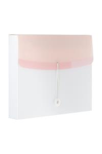 Color Dream box na spisy s gumičkou, A4, bielo-ružový