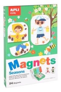 Edukačná hra s magnetmi - ročné obdobie, 24 magnetov, darčekový box