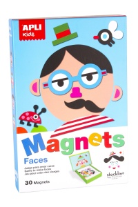 Edukačná hra s magnetmi tváre 30 magnetov darčekový box