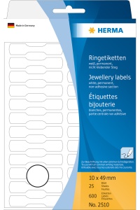 Etikety na šperky A5 600ks biele