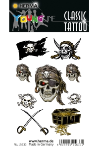 Farebné tetovanie - piráti