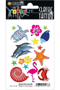 Farebné vodeodolné tetovanie Oceán