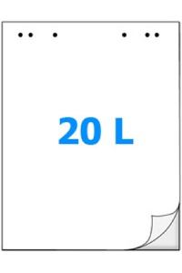 Flipchartový blok biely 68x99cm 20 listov 5ks