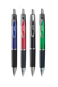 Guľôčkové pero, veľkokapacitná modrá náplň, mix 4 farieb