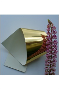 Kartón 300g/m² Zlatý lesklý zrkadlový A4 10 listov
