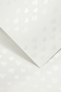 Luxusný kartón 220g/m² Srdce malé biele 20ks A4