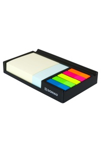 MemoBox zásobník s pozn. lístkami a záložkami, 164 x 104 x 24 mm, čierny