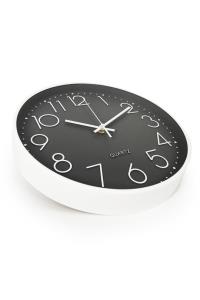 Nástenné hodiny Trendy, Ø 30,5 cm, čierno-biele